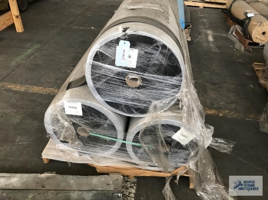 THREE ROLLS OF RUBBER MATERIAL. SEE TAG FOR MORE INFORMATION.