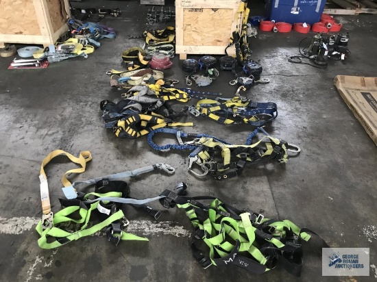 LARGE GROUP OF SAFETY HARNESSES