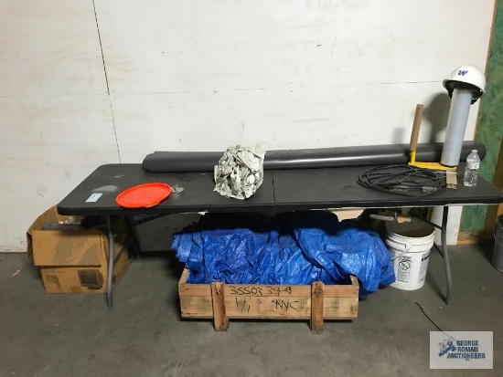 STRAPS, TABLE, OTHER ITEMS