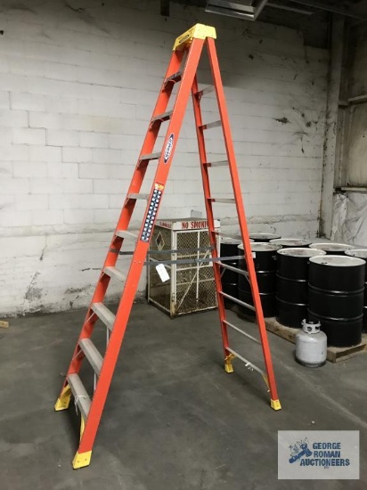 WERNER, 10-FOOT FIBERGLASS STEPLADDER