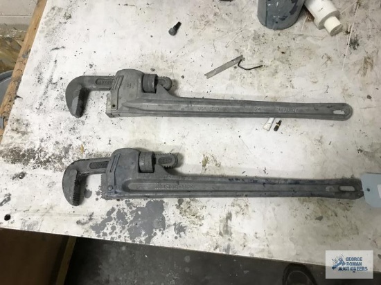 2 ALUMINUM PIPE WRENCHES