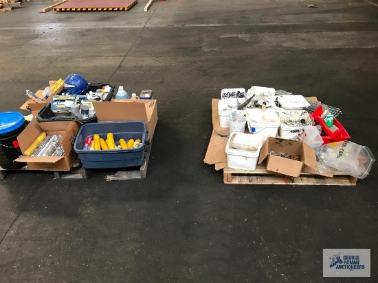 2 SKIDS OF HARDWARE AND OTHER ITEMS