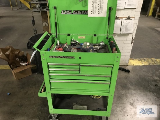 US GENERAL TOOL CABINET AND CONTENTS