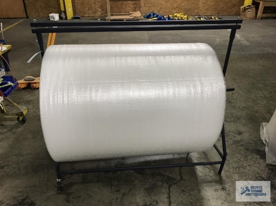 2 ROLLS OF ULINE AIR BUBBLE AND STAND
