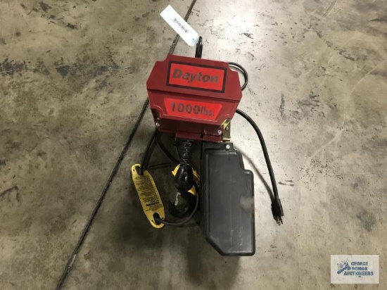 DAYTON 1000-POUND ELECTRIC HOIST