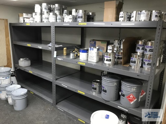 ALL PAINT AND PAINT RELATED PRODUCTS IN ROOM, METAL SHELVING NOT INCLUDED!