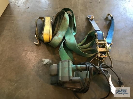 MASTERFORCE BELT SANDER AND STRAPS