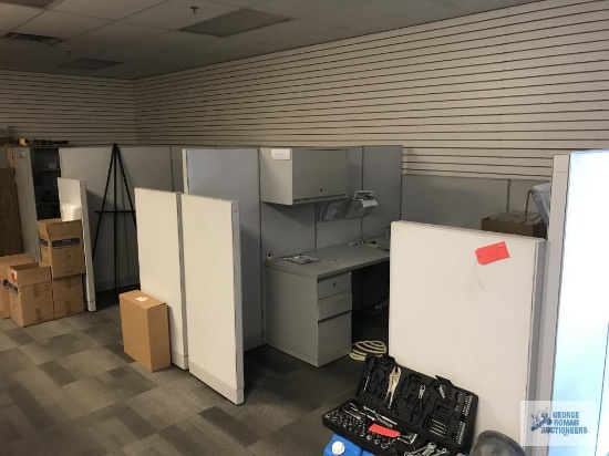(4) SECTIONS OF OFFICE CUBICLES. NO CONTENTS OR COMPUTERS.