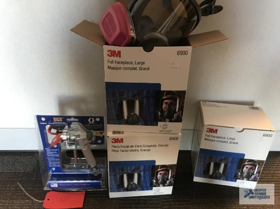 GRACO SPRAYER AND THREE RESPIRATORS