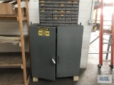 STEEL CABINET AND PARTS CABINET INCLUDES CONTENTS