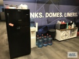 FRIGIDAIRE REFRIGERATOR, MICROWAVE AND CABINET. NO WATER COOLER.