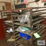 STEEL CART AND CONTENTS