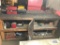 WOOD CABINET, TOOLING, CONTENTS