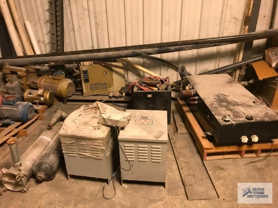 PUMPS, MOTORS, SCRAP IN CORNER