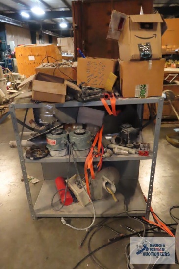 METAL SHELF AND CONTENTS