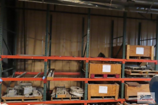 (4) SECTIONS OF PALLET RACK. CANNOT BE REMOVED UNTIL 2ND WEEK OF REMOVAL.