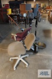 PEDESTAL FANS, CHAIRS