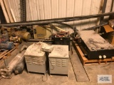 PUMPS, MOTORS, SCRAP IN CORNER