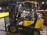 DAEWOO FORKLIFT, MODEL G25E, 4450#, PROPANE, SIDE SHIFT, EXHAUST LEAK