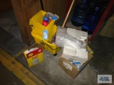 MOP BUCKET, CLEANING ITEMS