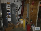 STEEL CABINET AND CONTENTS
