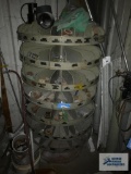 REVOLVING HARDWARE CABINET AND CONTENTS