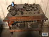 WOOD WORK STATION. COLLETS AND OTHER MILLING ITEMS.