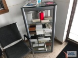 GLASS DISPLAY STAND AND (2) CHAIRS