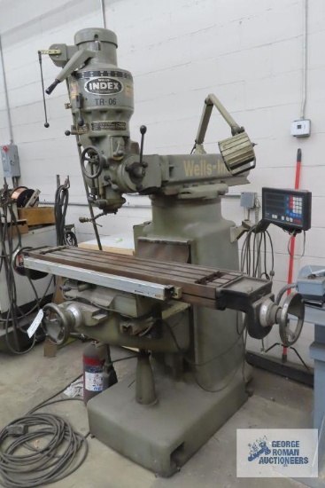 WELLS-INDEX MILLING MACHINE, 3 HP