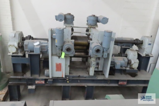 BOLLING 8" x 16" FOUR ROLL CALENDAR MILL. ROLLER BEARING. INDEPENDENTLY DRIVEN.