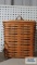 Longaberger hanging basket with heart painted lid signed 1992.