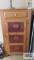 Wood with copper tin punch cabinet
