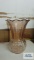 Pink depression glass vase