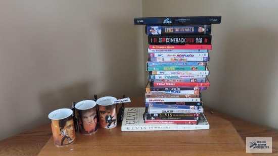 Elvis DVDs and mugs