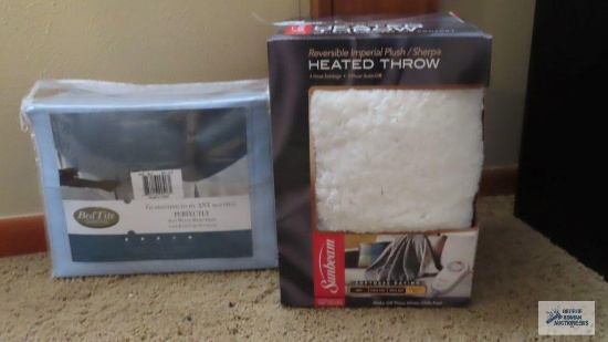 Heated throw and king size sheets