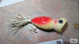 Red and white fishing lure