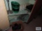 Plastic baskets, jelly pack holders, stainless steel pan, and utensil holders