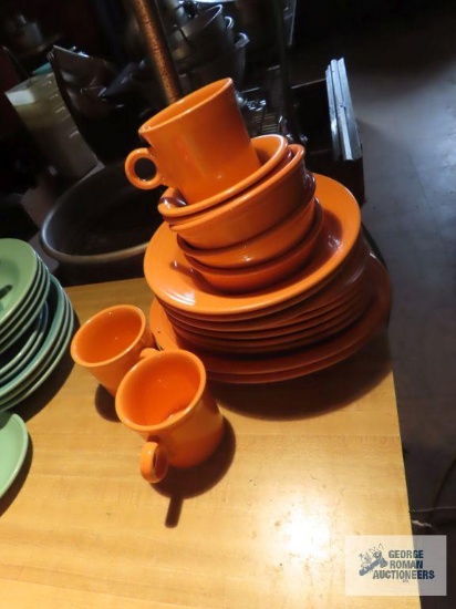 Assorted Fiesta dishware, orange