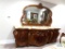 Carlotta mahogany two piece breakfront. Made by Peccioli-pi imported from Italy. 90