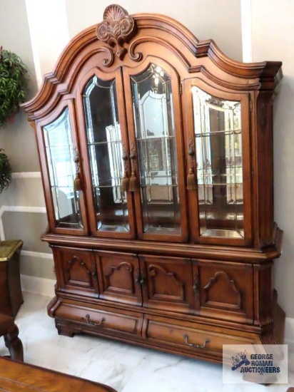 Aico Distinctive Furniture Designs by Michael Amini breakfront. 6' long by 93-1/2" tall by 21" deep