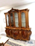 Carlotta mahogany marble top server with mirror. Made by Peccioli-pi imported from Italy. 107