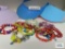 Assortment of costume jewelry bracelets