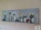 Flowers in planters decorative wall hanging
