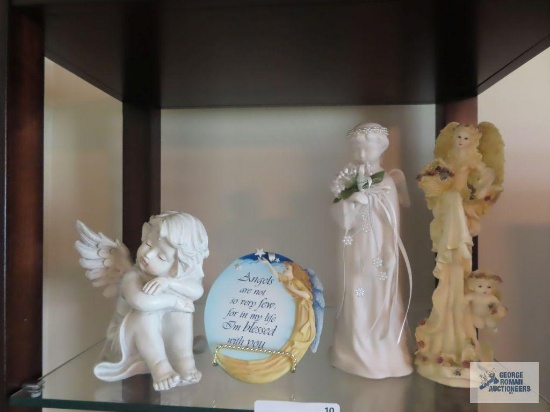Ceramic and other angel figurines