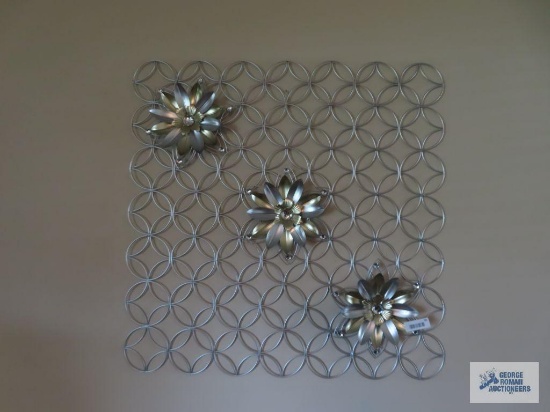 Metal floral wall hanging