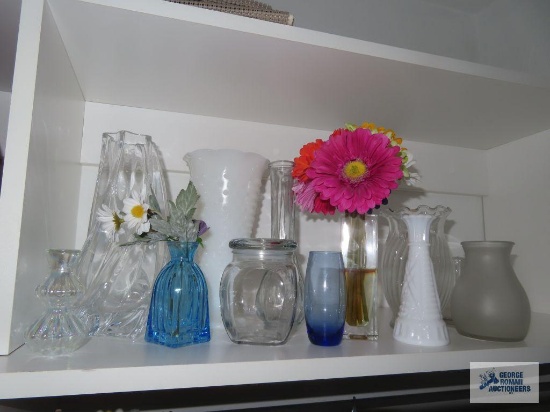 Variety of vases and florals