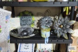 Metal flower wall hangings, photograph book, sweeten it with kindness wall hanging, decorative