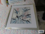 Two floral watercolor style prints