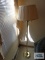 Brass three candlestick style floor lamp