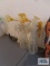 Two outdoor lighted angel figurines